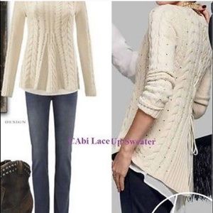 Cabi lace up sweater